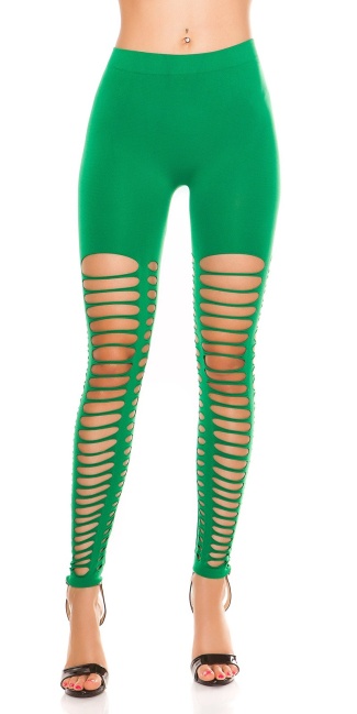 Leggings with rips Green